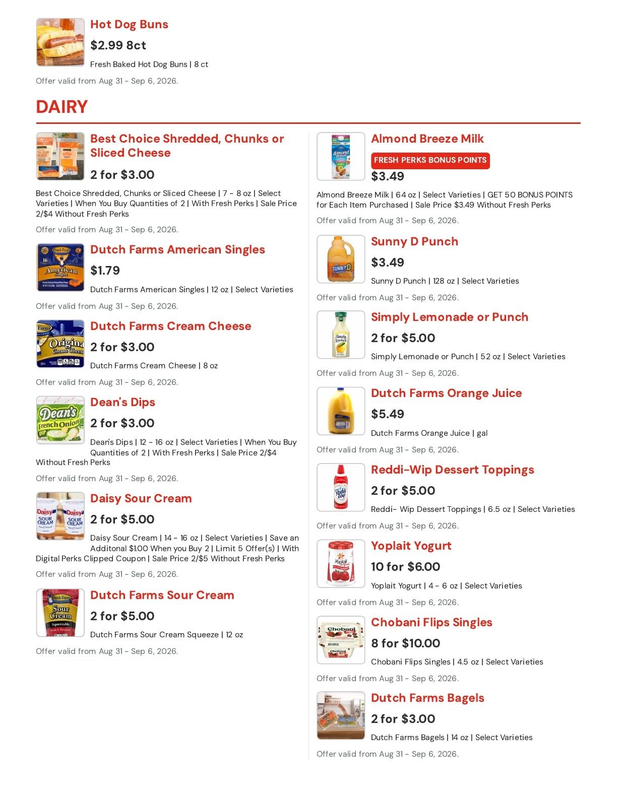 Hansen's IGA (Sparta, WI) Weekly Ad August 31 - September 6, 2026
