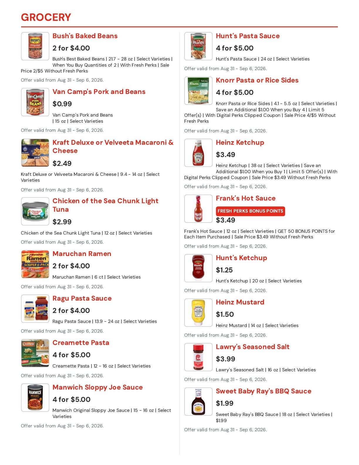 Hansen's IGA (Sparta, WI) Weekly Ad August 31 - September 6, 2026