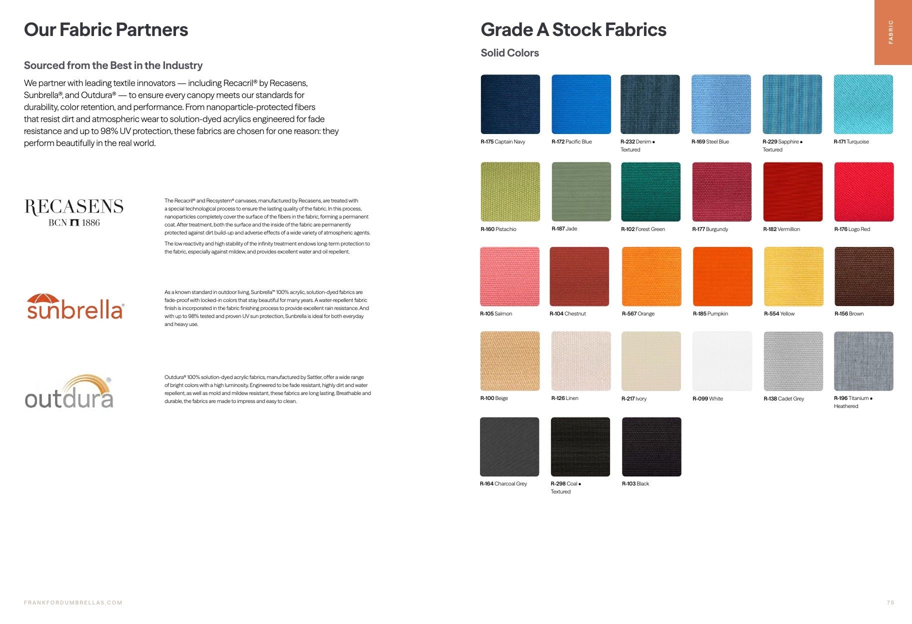 Frankford Umbrellas Designer Umbrellas Catalog Weekly Ad January 1 - December 31, 2027