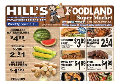 Hill's Foodland (851 Park Road, Pleasant Grove, AL) Weekly Ad August 31 - September 6, 2026