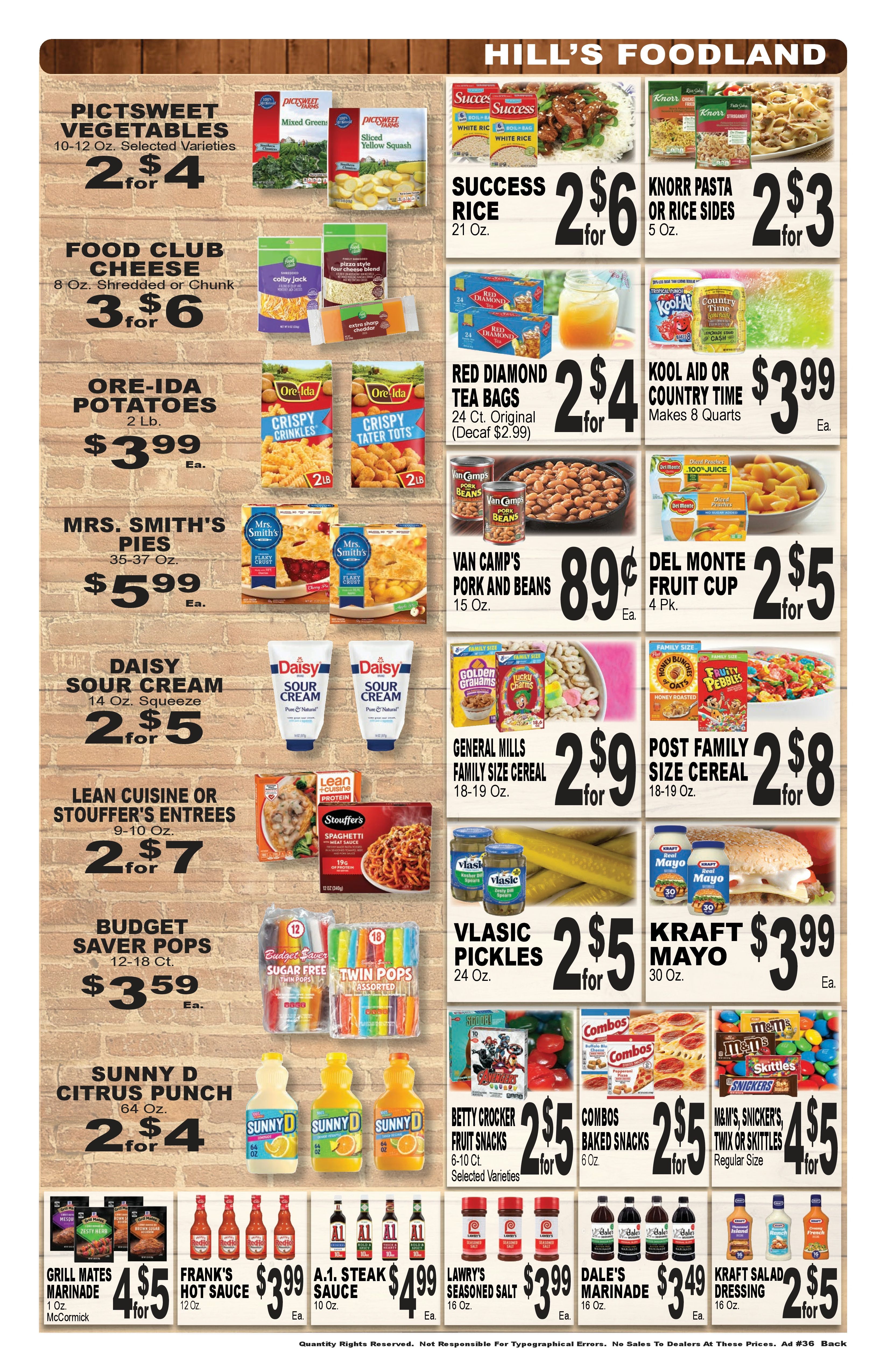 Hill's Foodland (851 Park Road, Pleasant Grove, AL) Weekly Ad August 31 - September 6, 2026