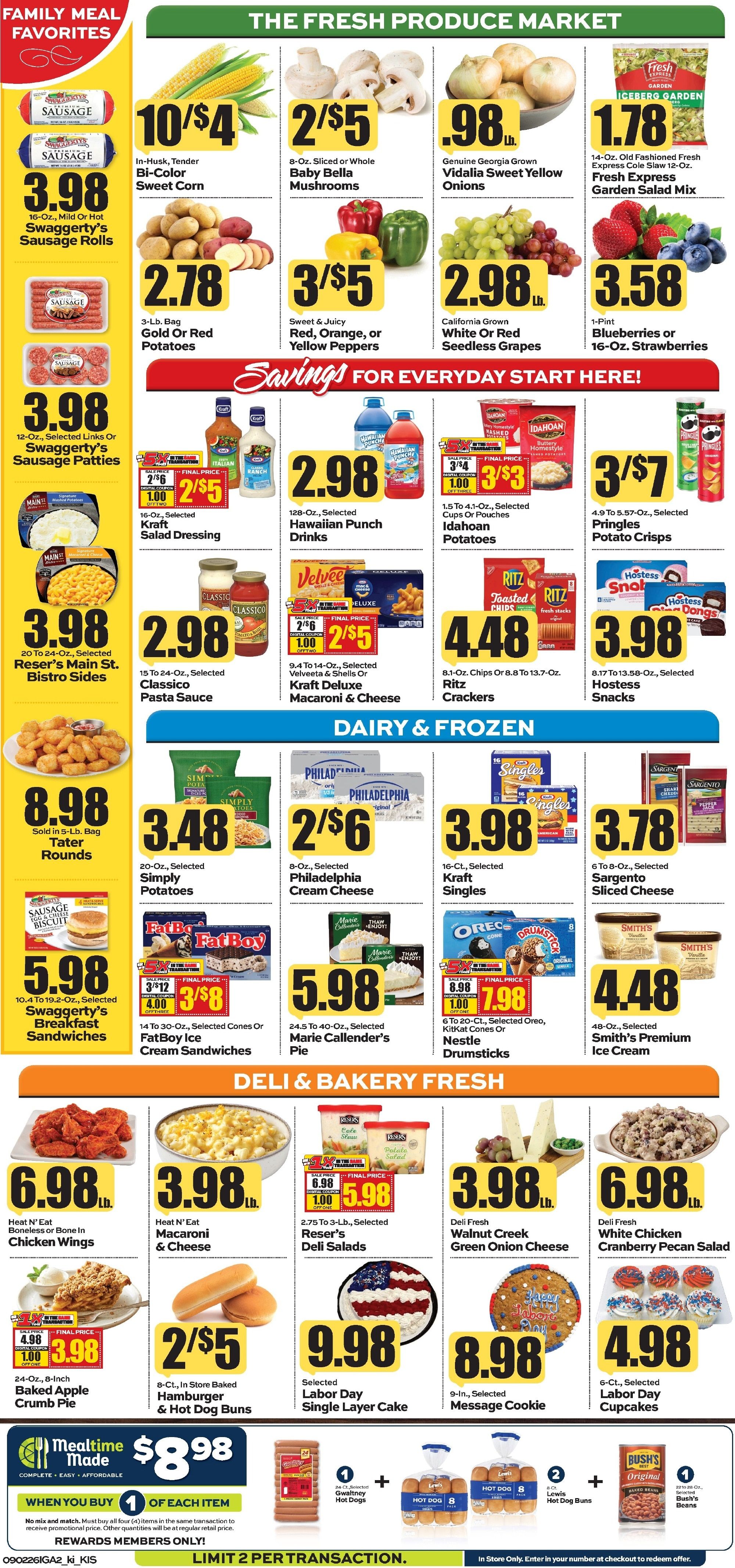 Kishman's IGA Weekly Ad August 31 - September 6, 2026