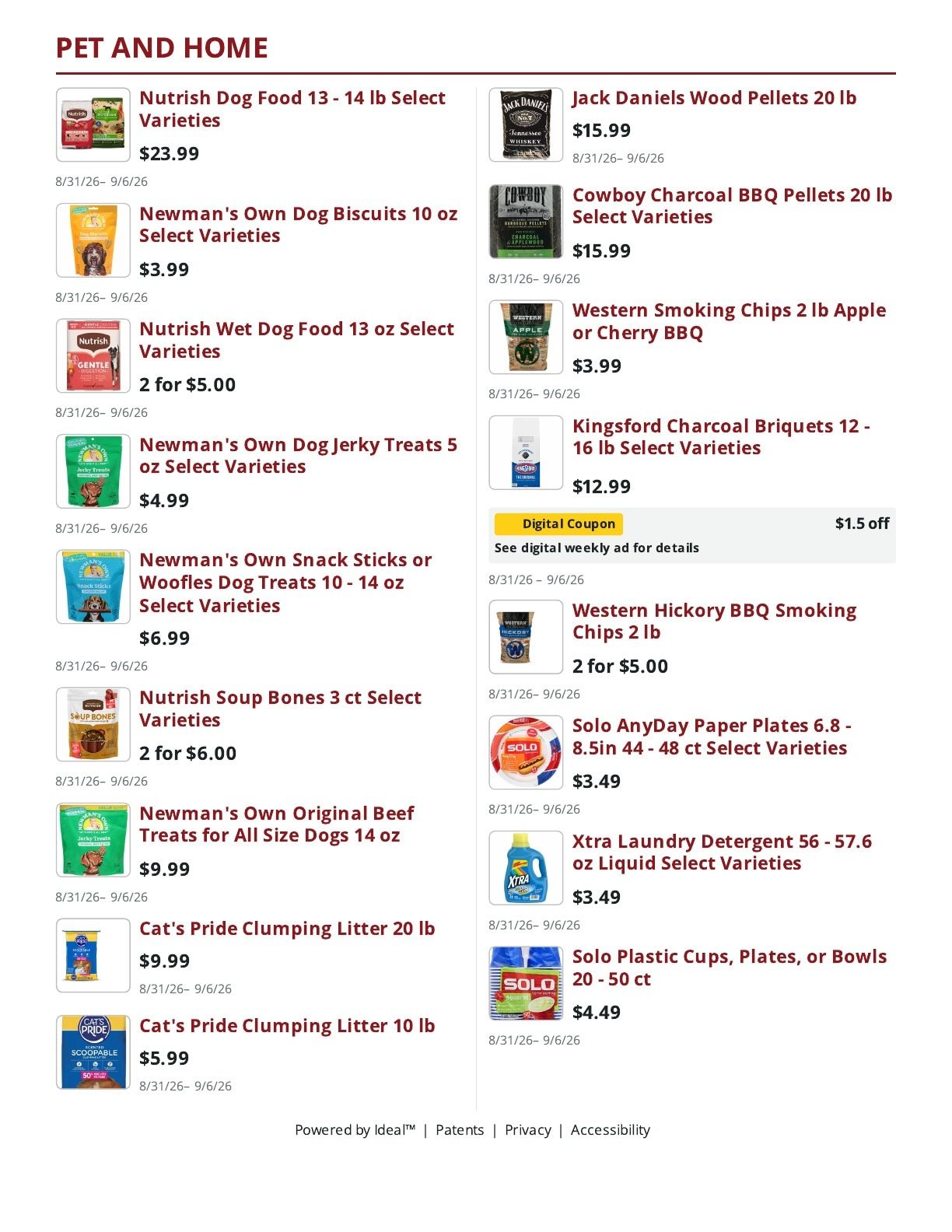 Main Street Market Weekly Ad August 31 - September 6, 2026