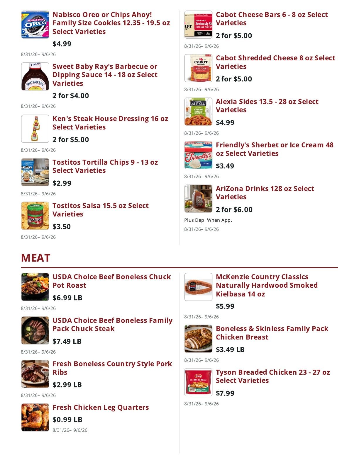 Main Street Market Weekly Ad August 31 - September 6, 2026