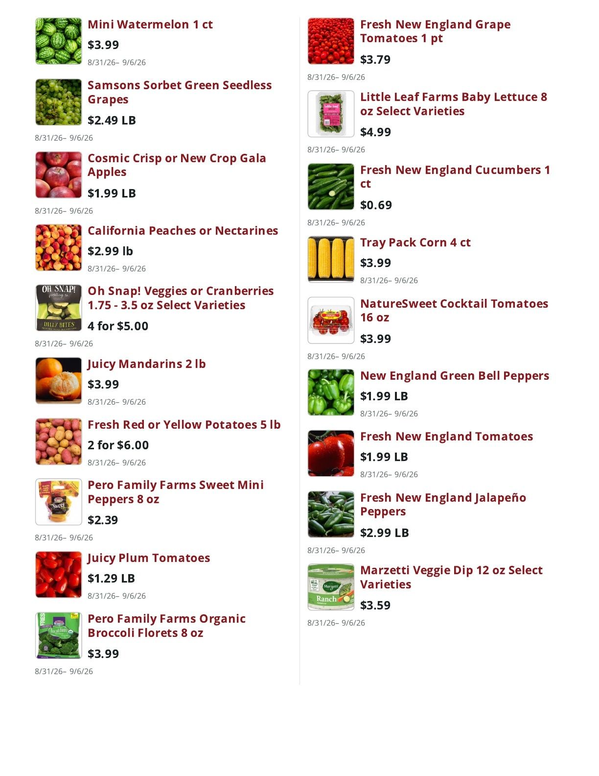 Main Street Market Weekly Ad August 31 - September 6, 2026