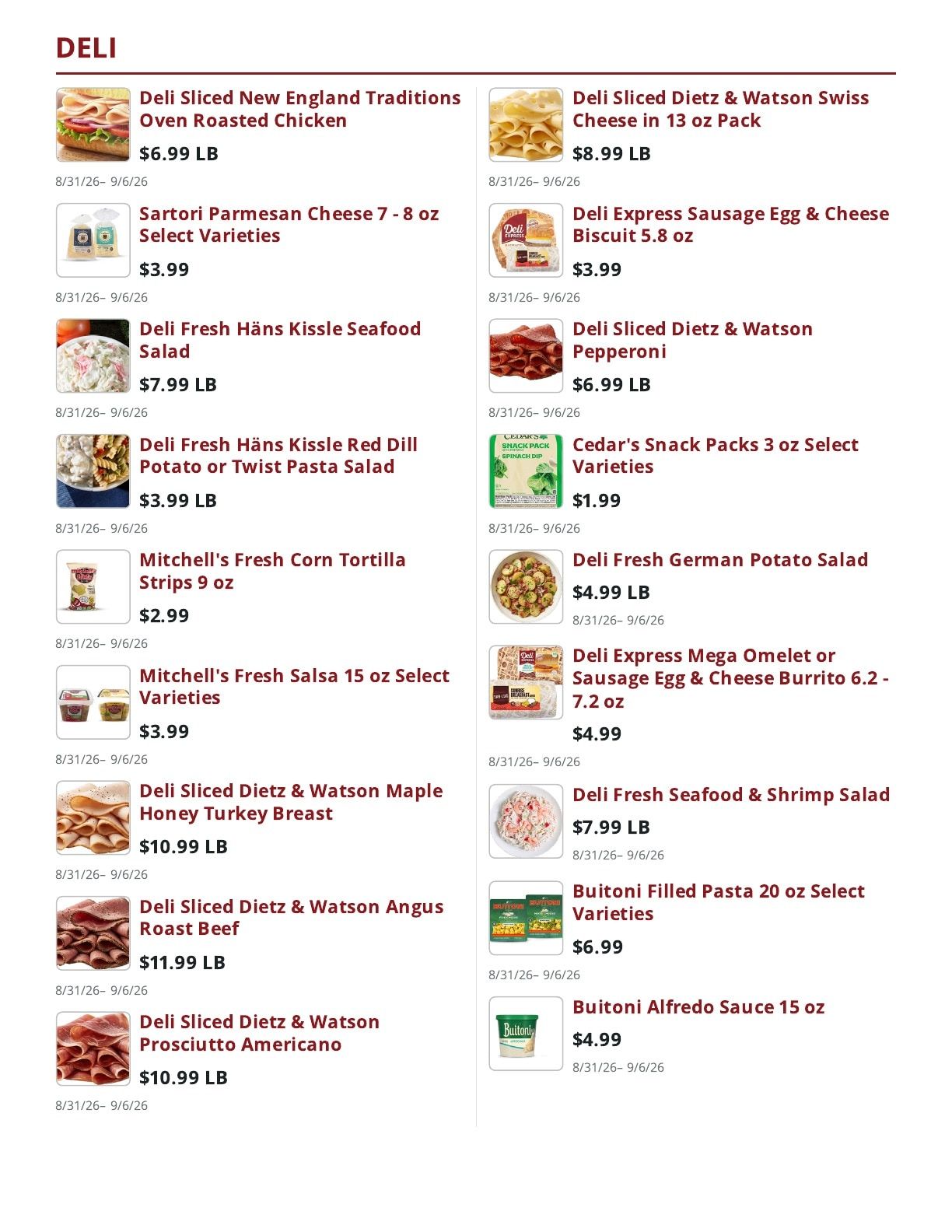 Main Street Market Weekly Ad August 31 - September 6, 2026