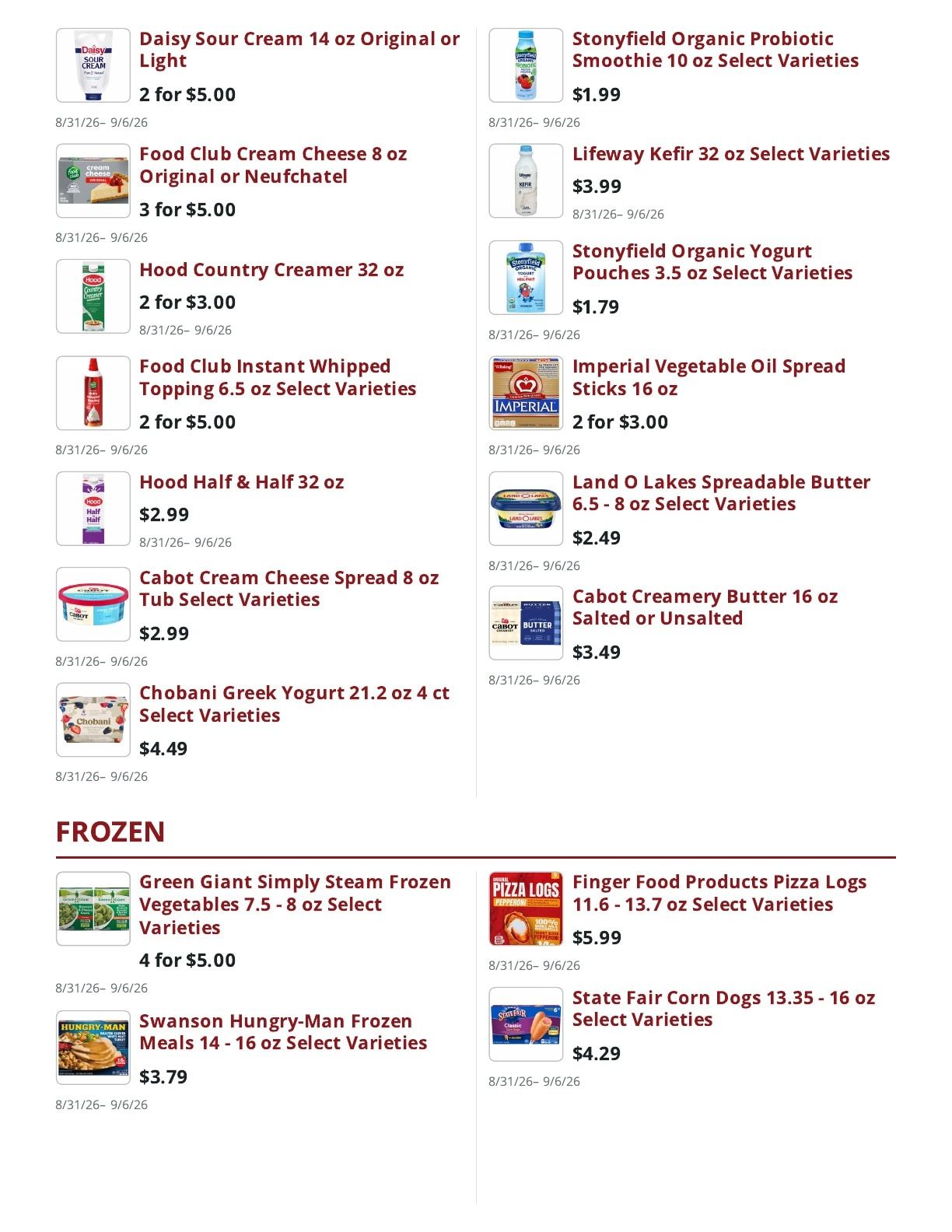 Main Street Market Weekly Ad August 31 - September 6, 2026