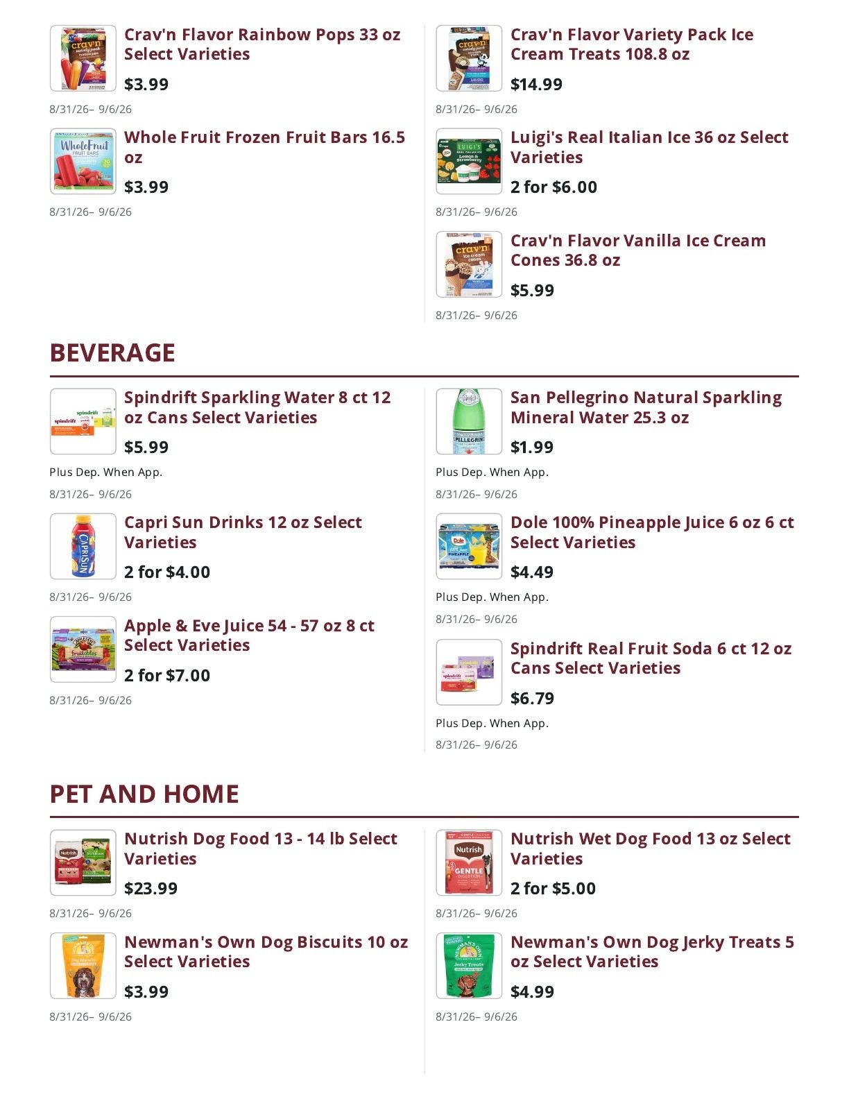 Ralph's Supermarket Weekly Ad August 31 - September 6, 2026