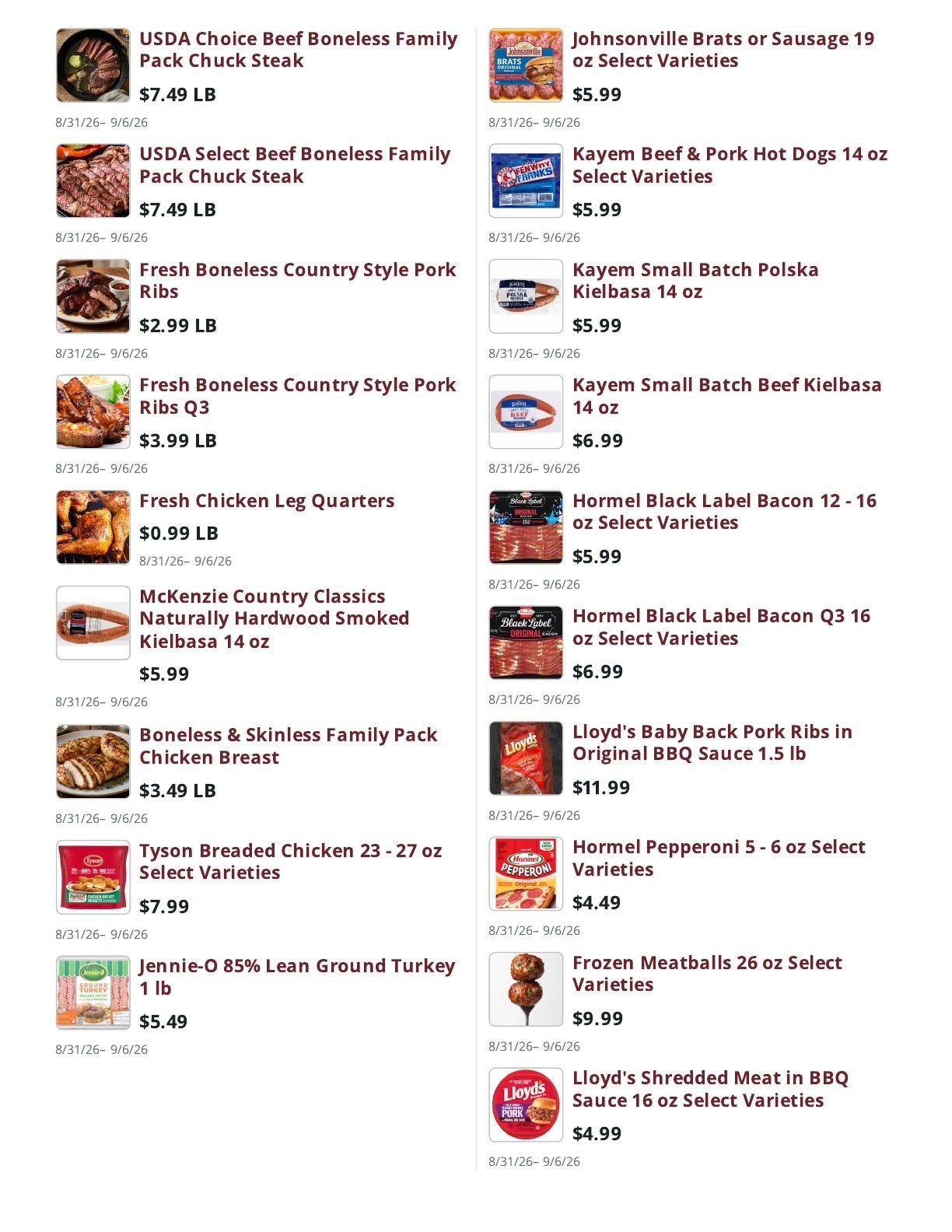 Ralph's Supermarket Weekly Ad August 31 - September 6, 2026