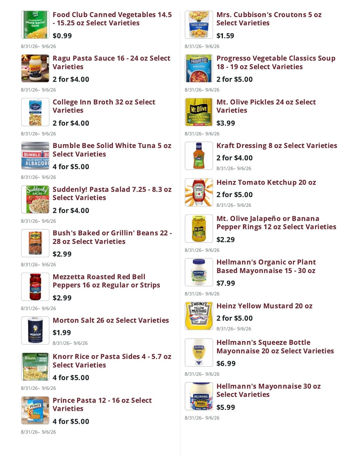 Ralph's Supermarket Weekly Ad August 31 - September 6, 2026