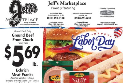 Jeff's Market Weekly Ad August 31 - September 6, 2026
