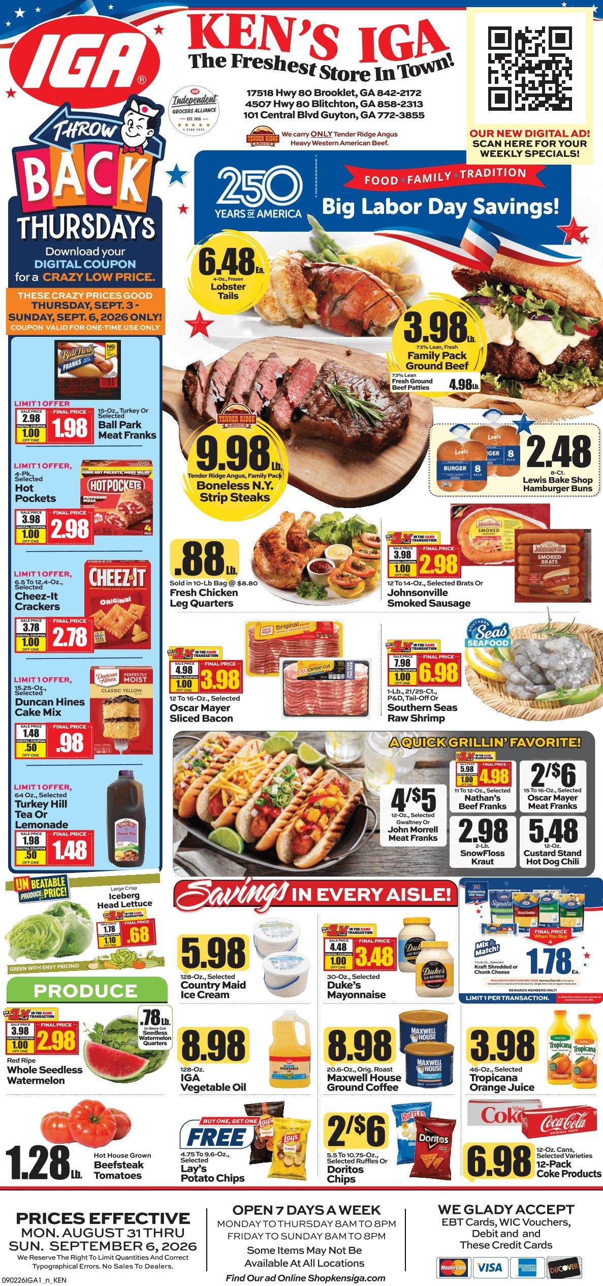 Ken's IGA Weekly Ad August 31 - September 6, 2026