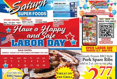 Saturn Super Foods Weekly Ad August 31 - September 13, 2026