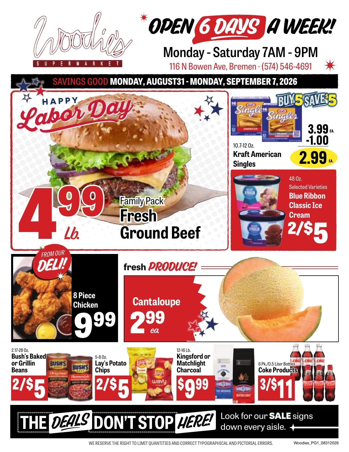 Woodie's Supermarket Weekly Ad August 31 - September 6, 2026