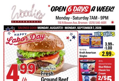 Woodie's Supermarket Weekly Ad August 31 - September 6, 2026