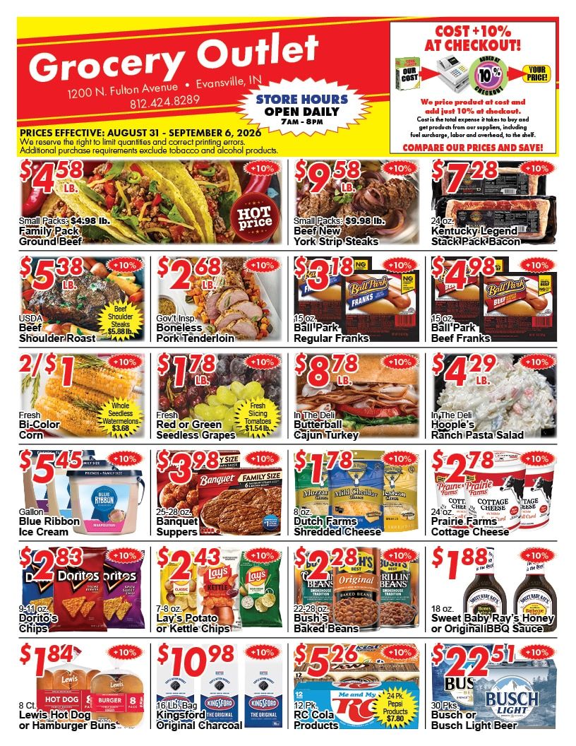 Wesselman's Grocery Outlet Weekly Ad September 2 - 8, 2026