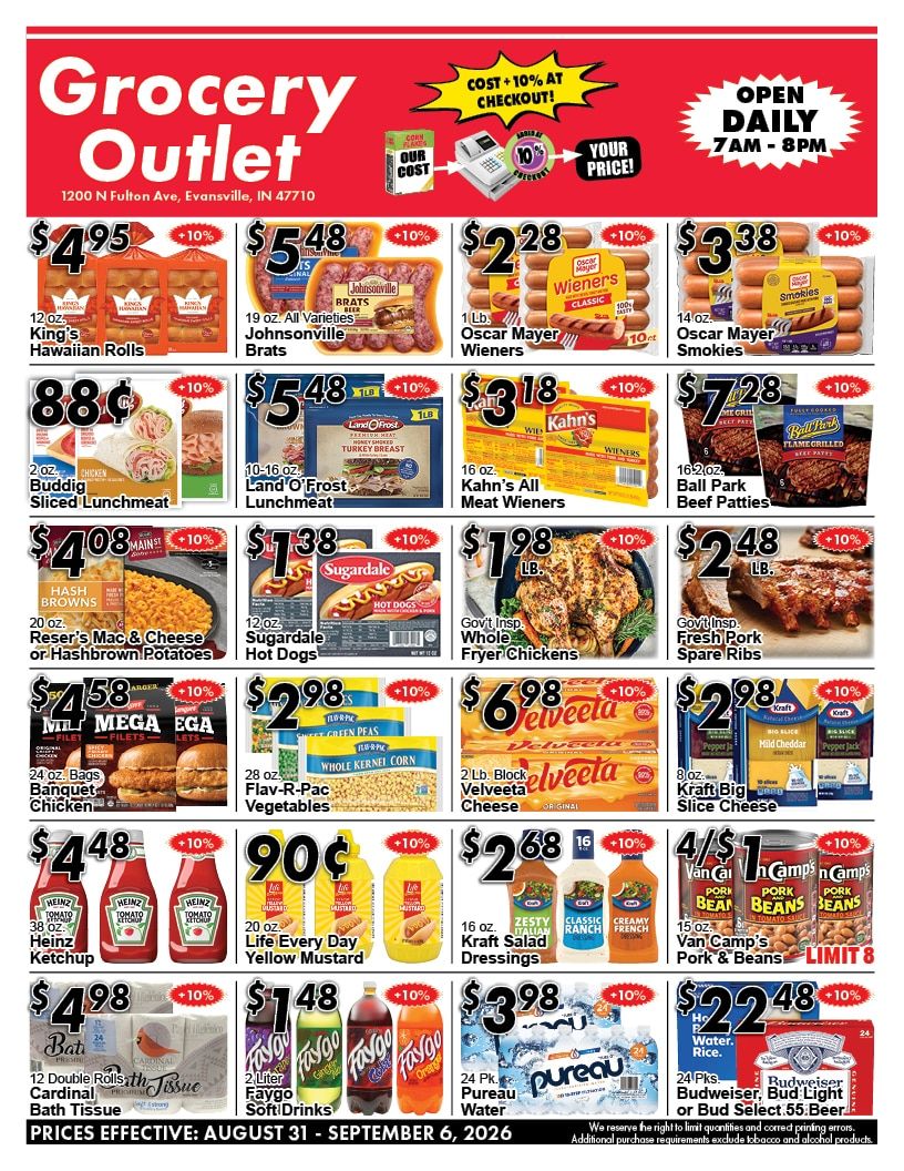 Wesselman's Grocery Outlet Weekly Ad September 2 - 8, 2026