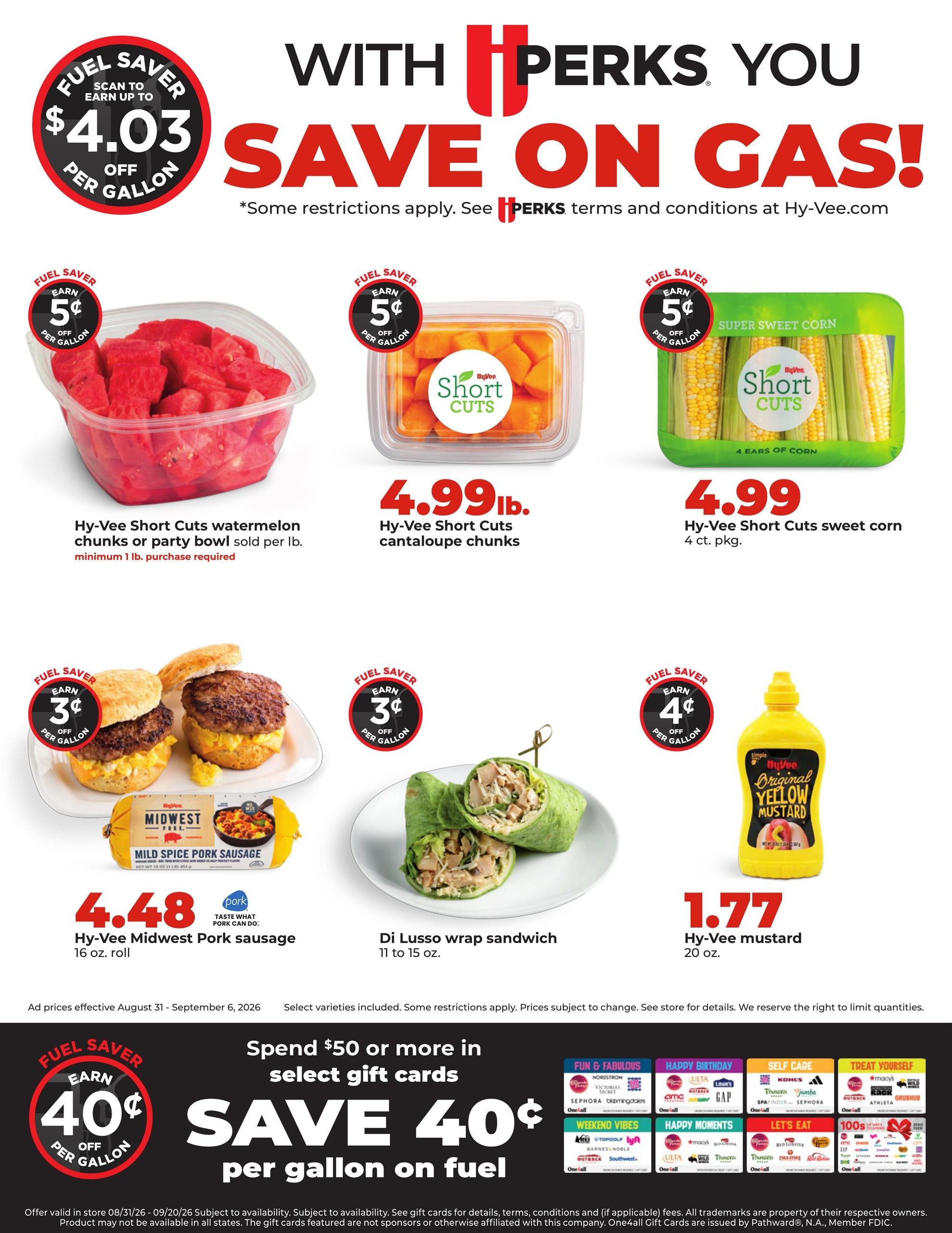 Hy-Vee (Almena Area, KS) Weekly Ad August 31 - September 6, 2026