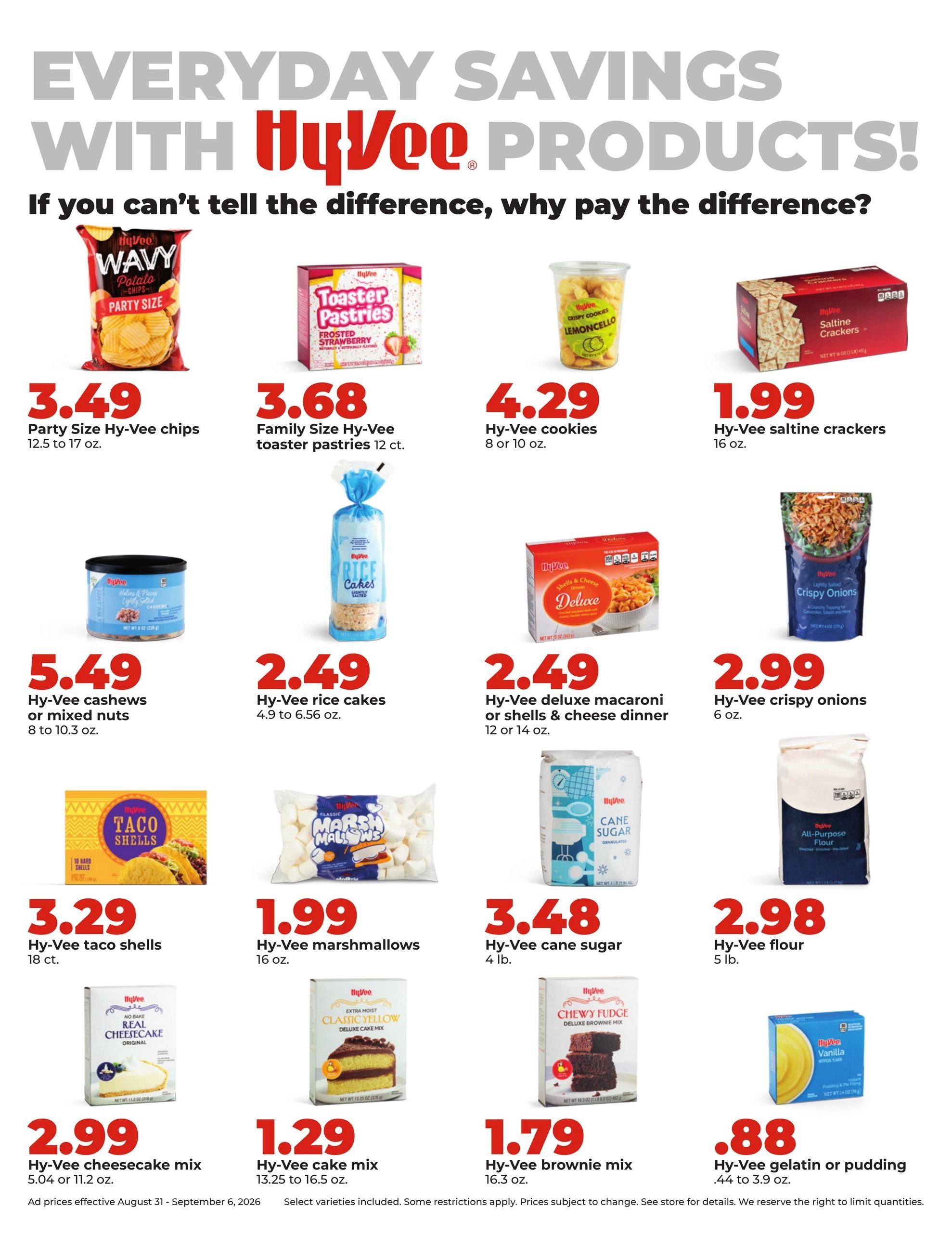 Hy-Vee (Almena Area, KS) Weekly Ad August 31 - September 6, 2026