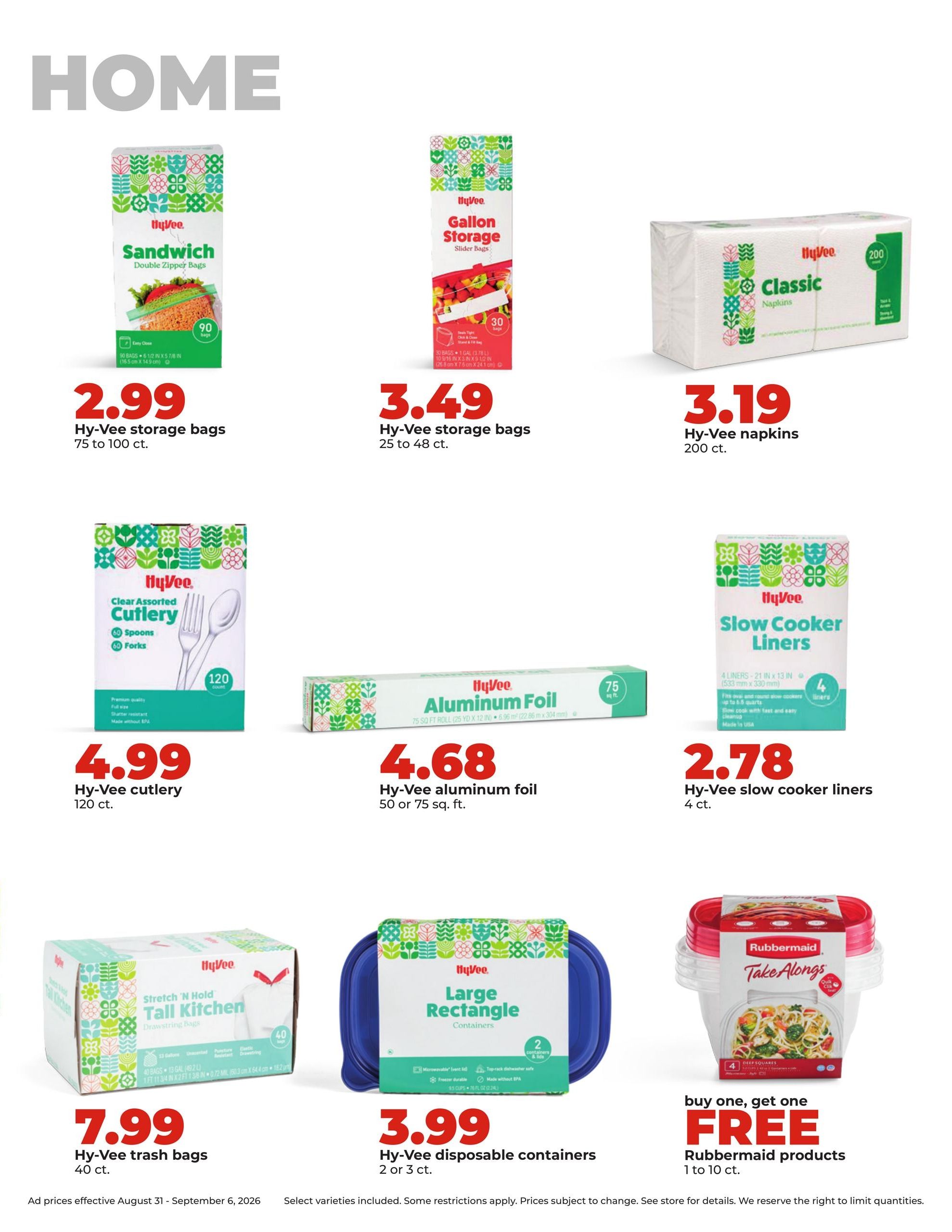 Hy-Vee (Almena Area, KS) Weekly Ad August 31 - September 6, 2026