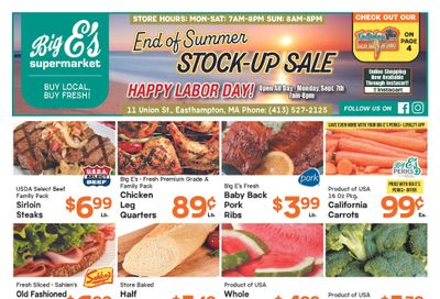 Big E's Supermarket Weekly Ad September 6 - 12, 2026