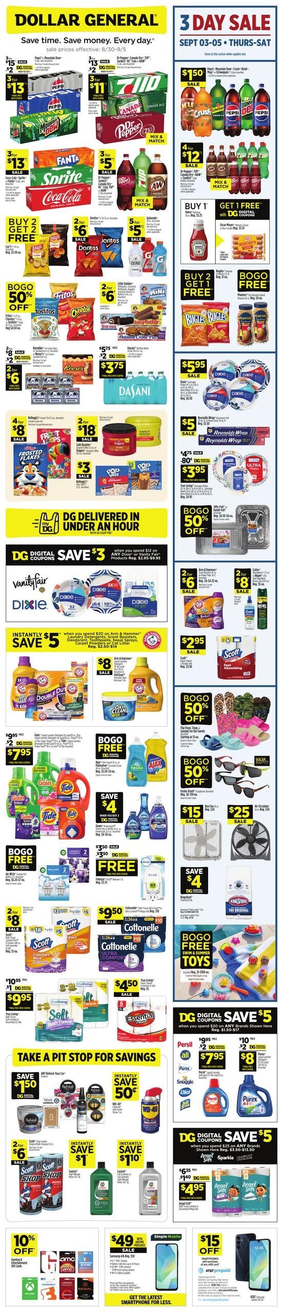 Dollar General (Abbott Area, TX) Weekly Ad August 30 - September 5, 2026