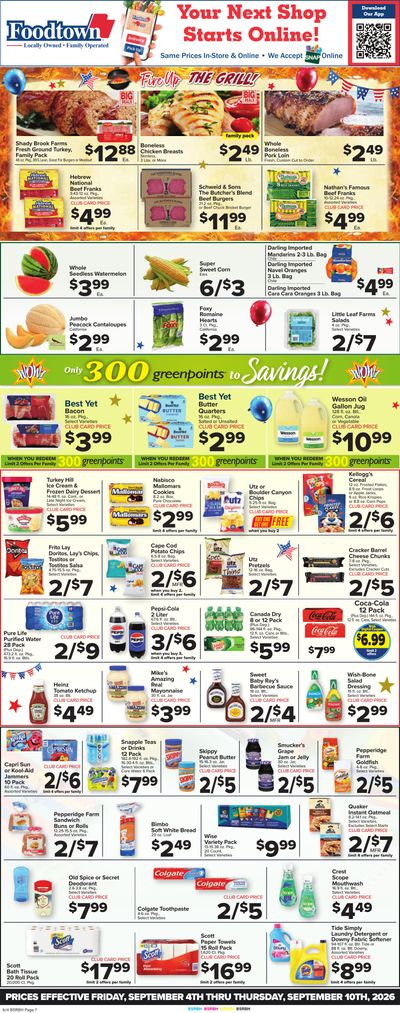 Foodtown Weekly Ad September 4 - 10, 2026