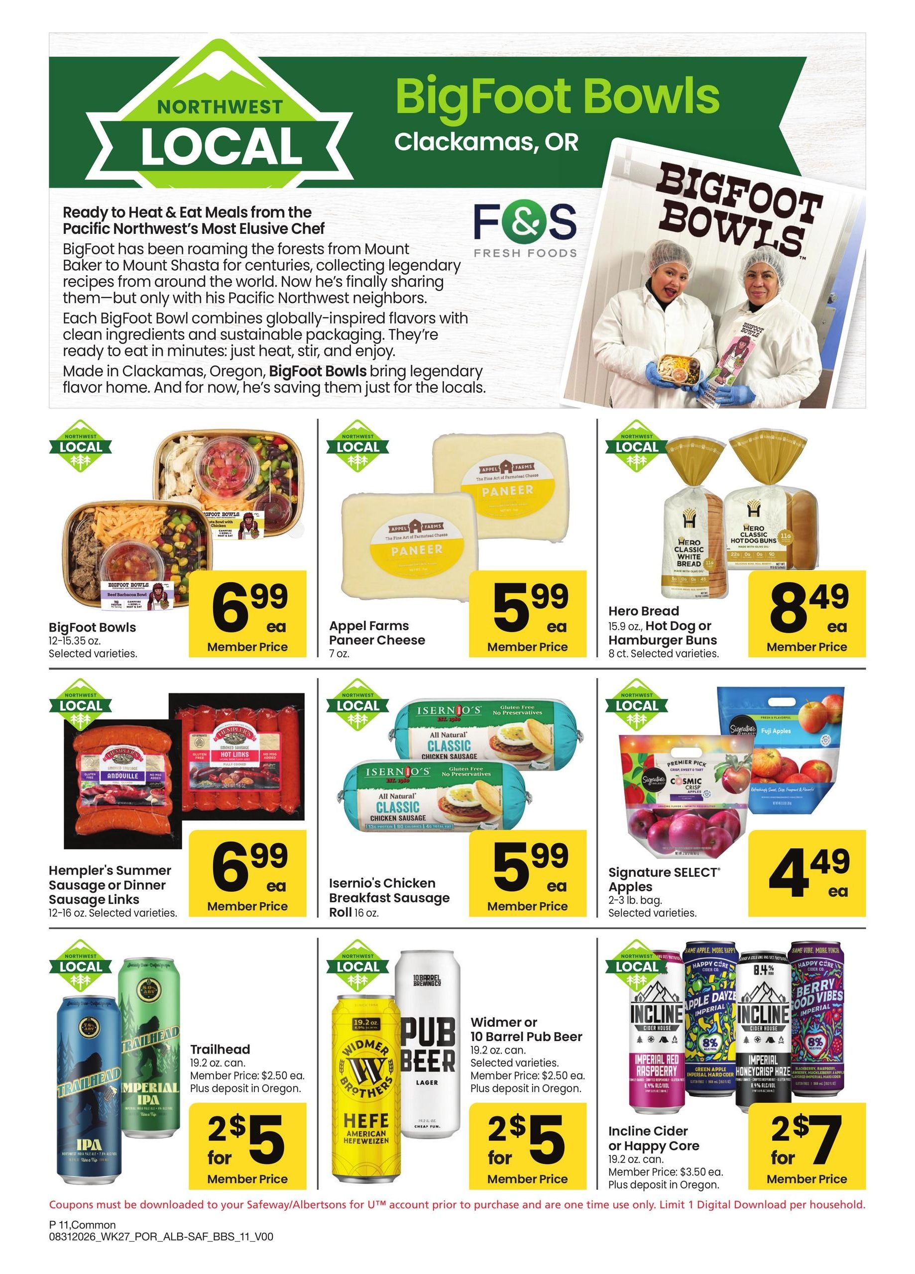 Albertsons (OR, WA) Big Book of Savings Weekly Ad August 31 - October 4, 2026