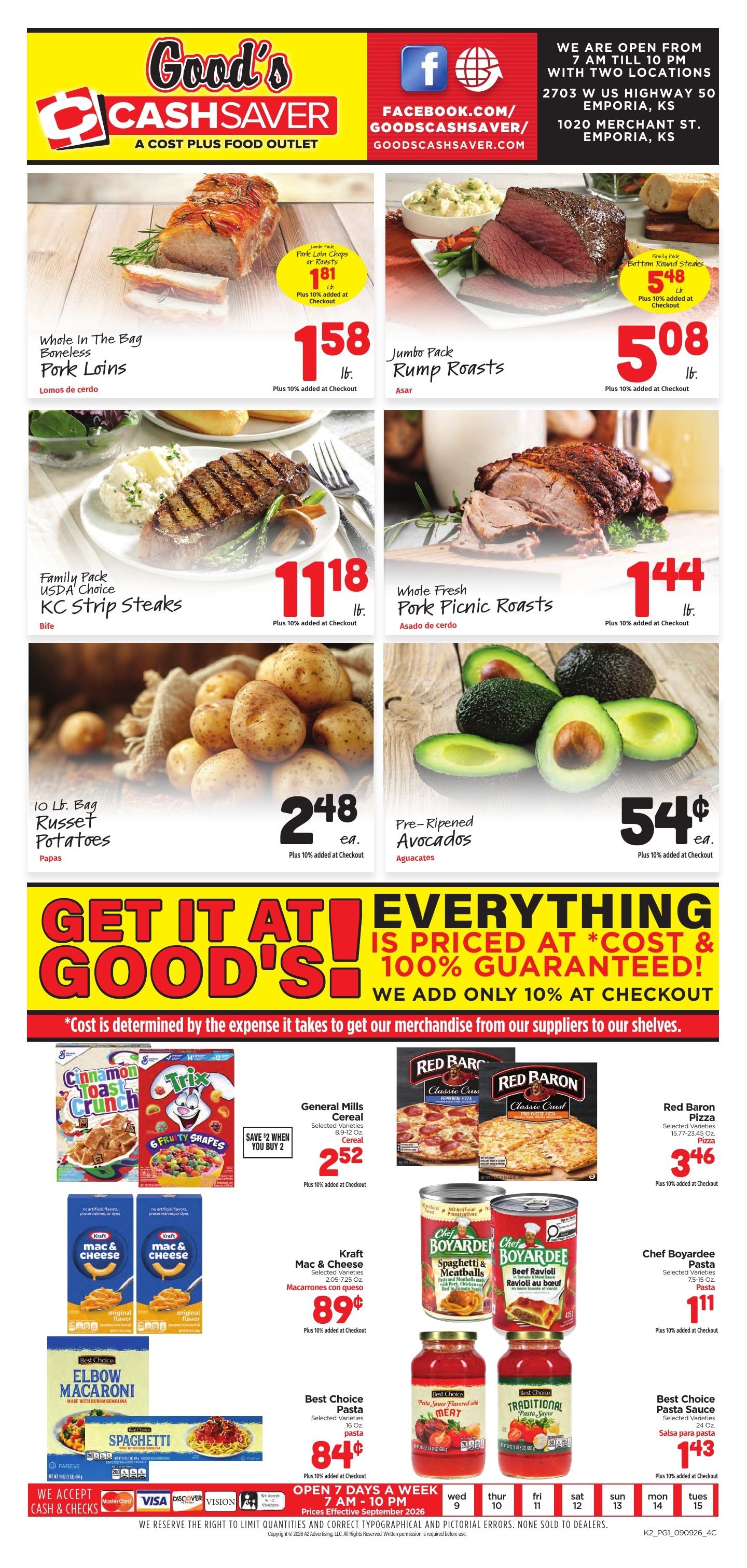 Good's Cash Saver Weekly Ad September 9 - 15, 2026