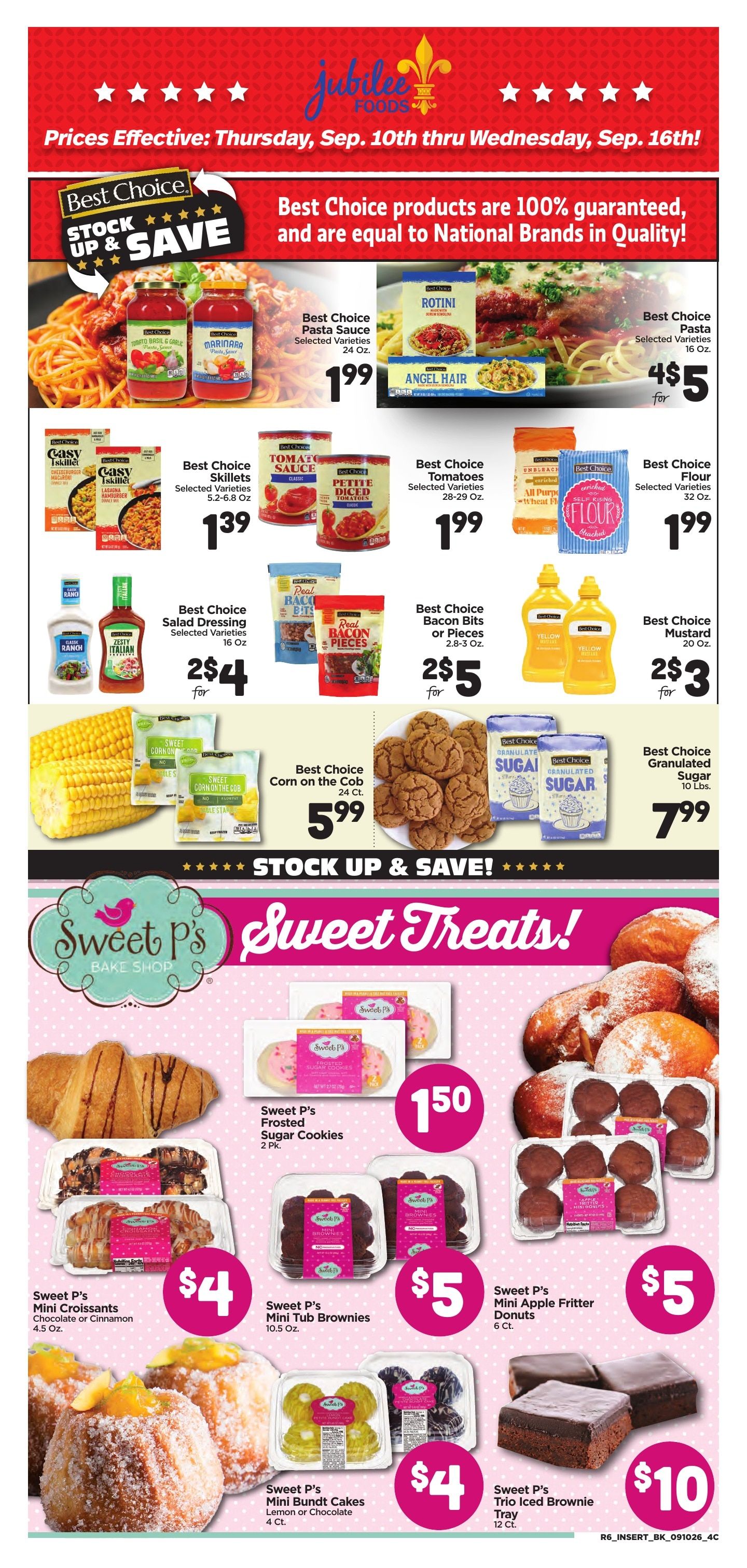 Jubilee Foods Pearl River Weekly Ad September 10 - 16, 2026