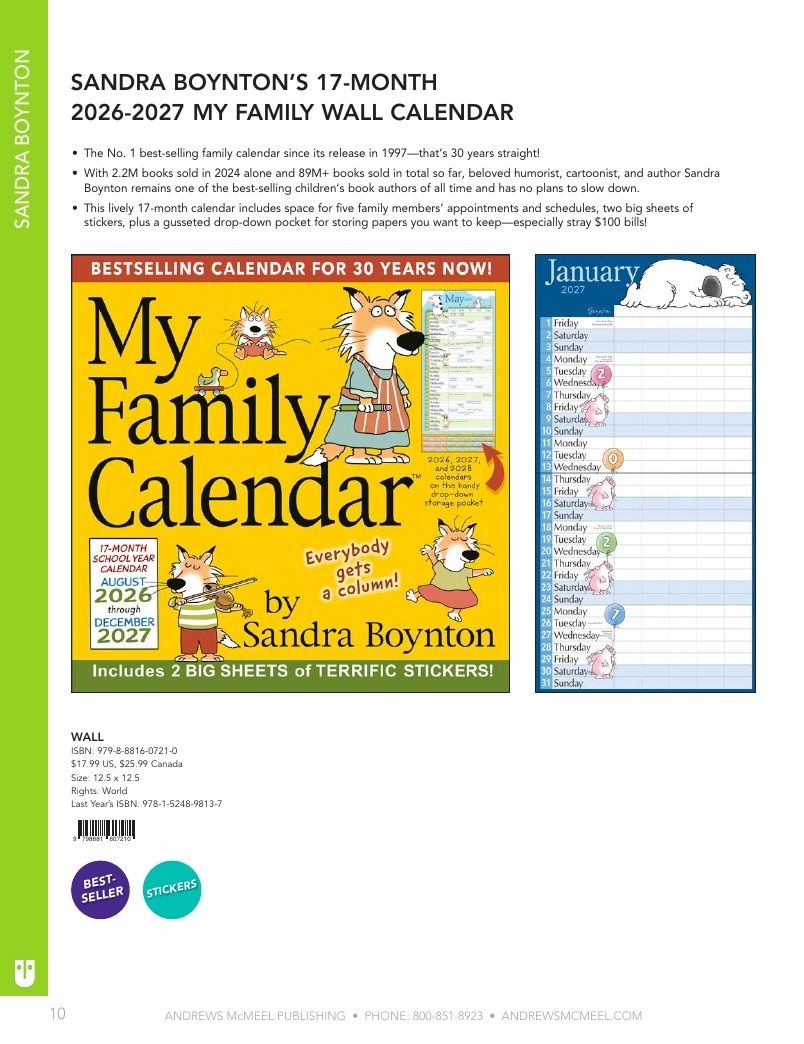 Andrews McMeel Publishing Calendars Catalog Weekly Ad January 1, 2026 - December 31, 2027