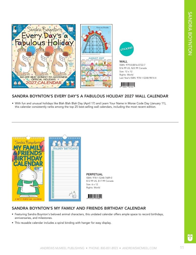 Andrews McMeel Publishing Calendars Catalog Weekly Ad January 1, 2026 - December 31, 2027