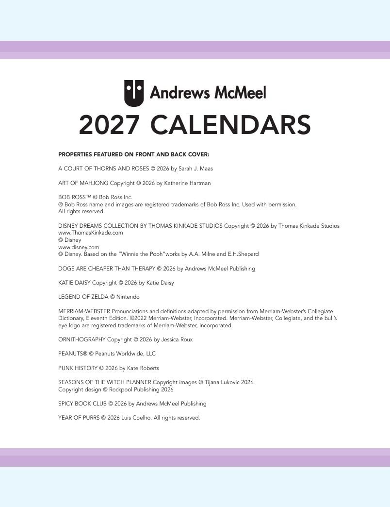 Andrews McMeel Publishing Calendars Catalog Weekly Ad January 1, 2026 - December 31, 2027
