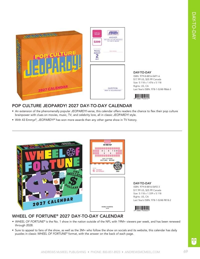 Andrews McMeel Publishing Calendars Catalog Weekly Ad January 1, 2026 - December 31, 2027