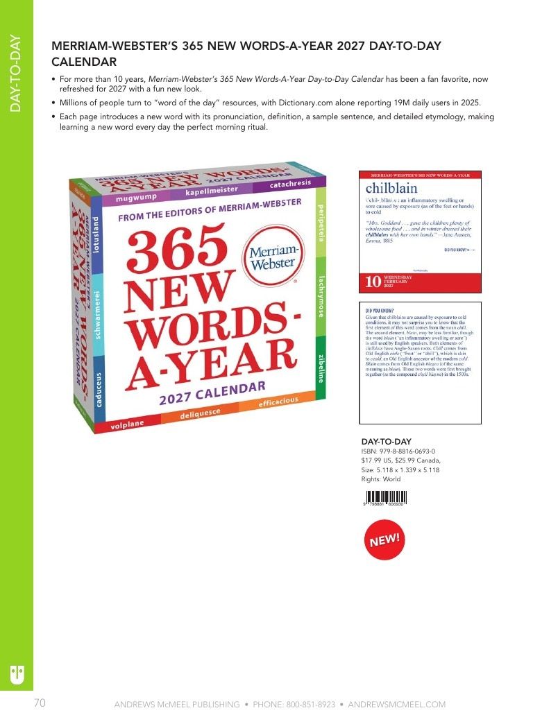 Andrews McMeel Publishing Calendars Catalog Weekly Ad January 1, 2026 - December 31, 2027