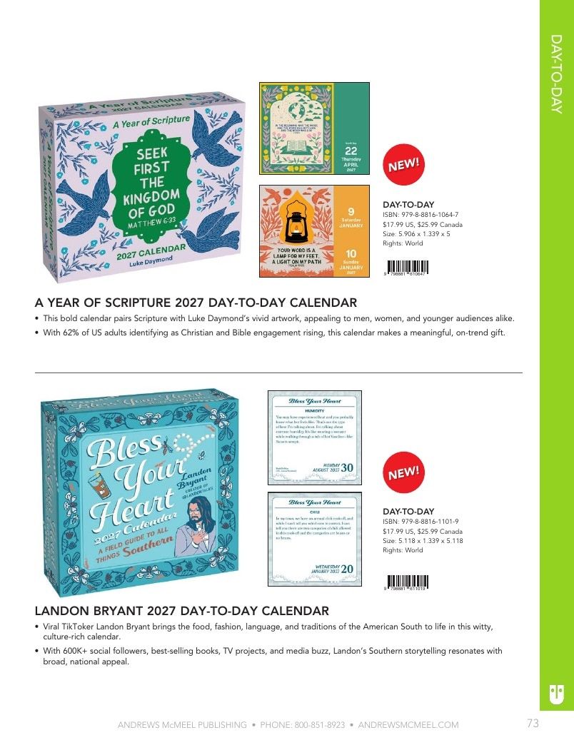 Andrews McMeel Publishing Calendars Catalog Weekly Ad January 1, 2026 - December 31, 2027