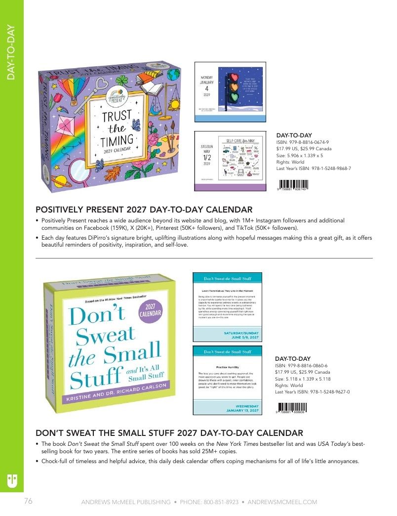 Andrews McMeel Publishing Calendars Catalog Weekly Ad January 1, 2026 - December 31, 2027