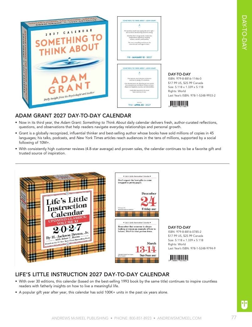 Andrews McMeel Publishing Calendars Catalog Weekly Ad January 1, 2026 - December 31, 2027