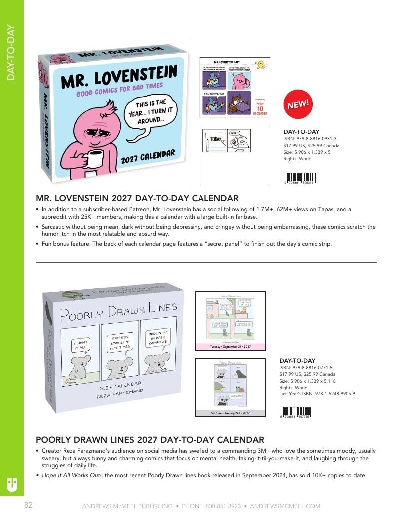 Andrews McMeel Publishing Calendars Catalog Weekly Ad January 1, 2026 - December 31, 2027