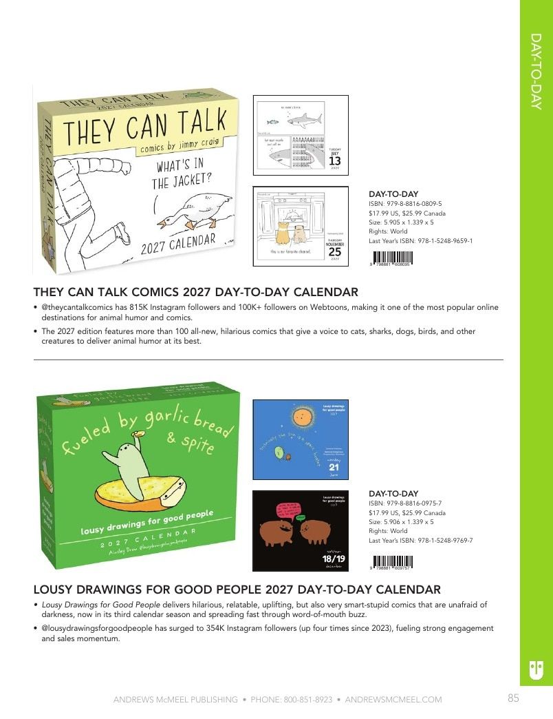 Andrews McMeel Publishing Calendars Catalog Weekly Ad January 1, 2026 - December 31, 2027