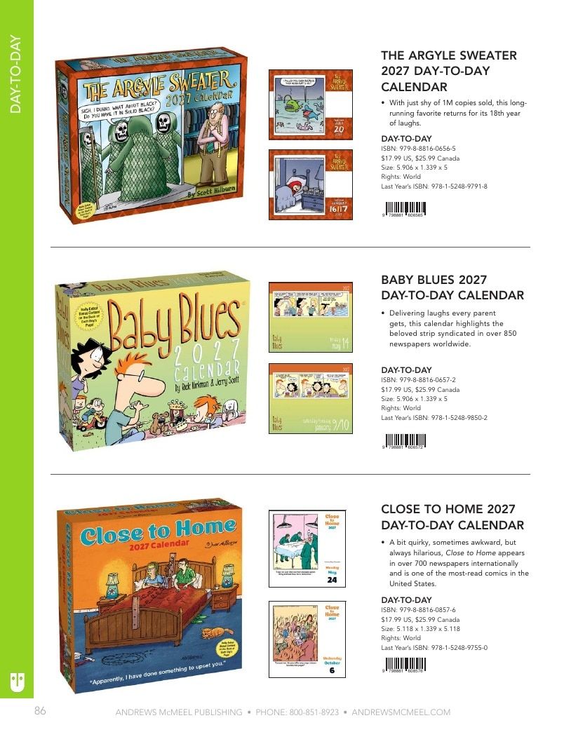 Andrews McMeel Publishing Calendars Catalog Weekly Ad January 1, 2026 - December 31, 2027