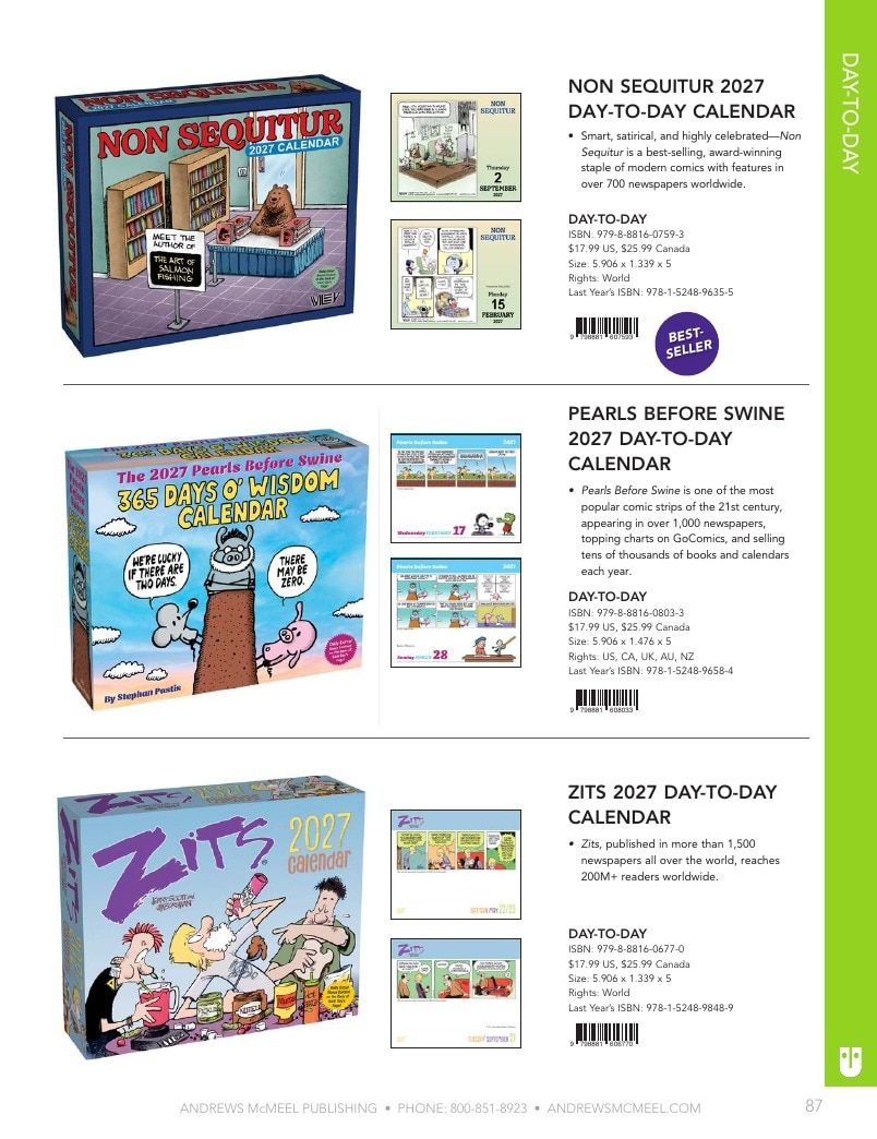 Andrews McMeel Publishing Calendars Catalog Weekly Ad January 1, 2026 - December 31, 2027