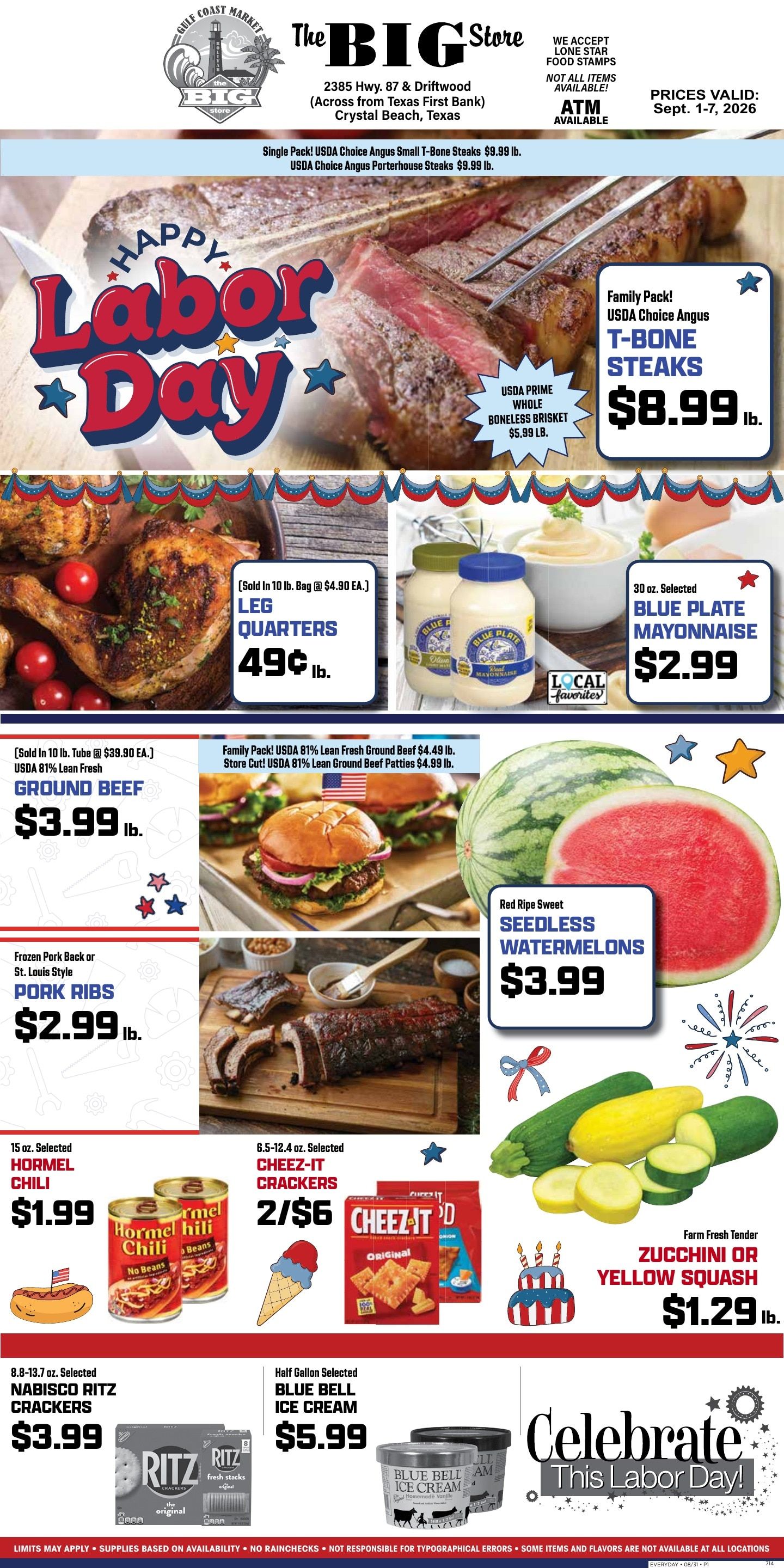 The Big Store Weekly Ad September 1 - 7, 2026