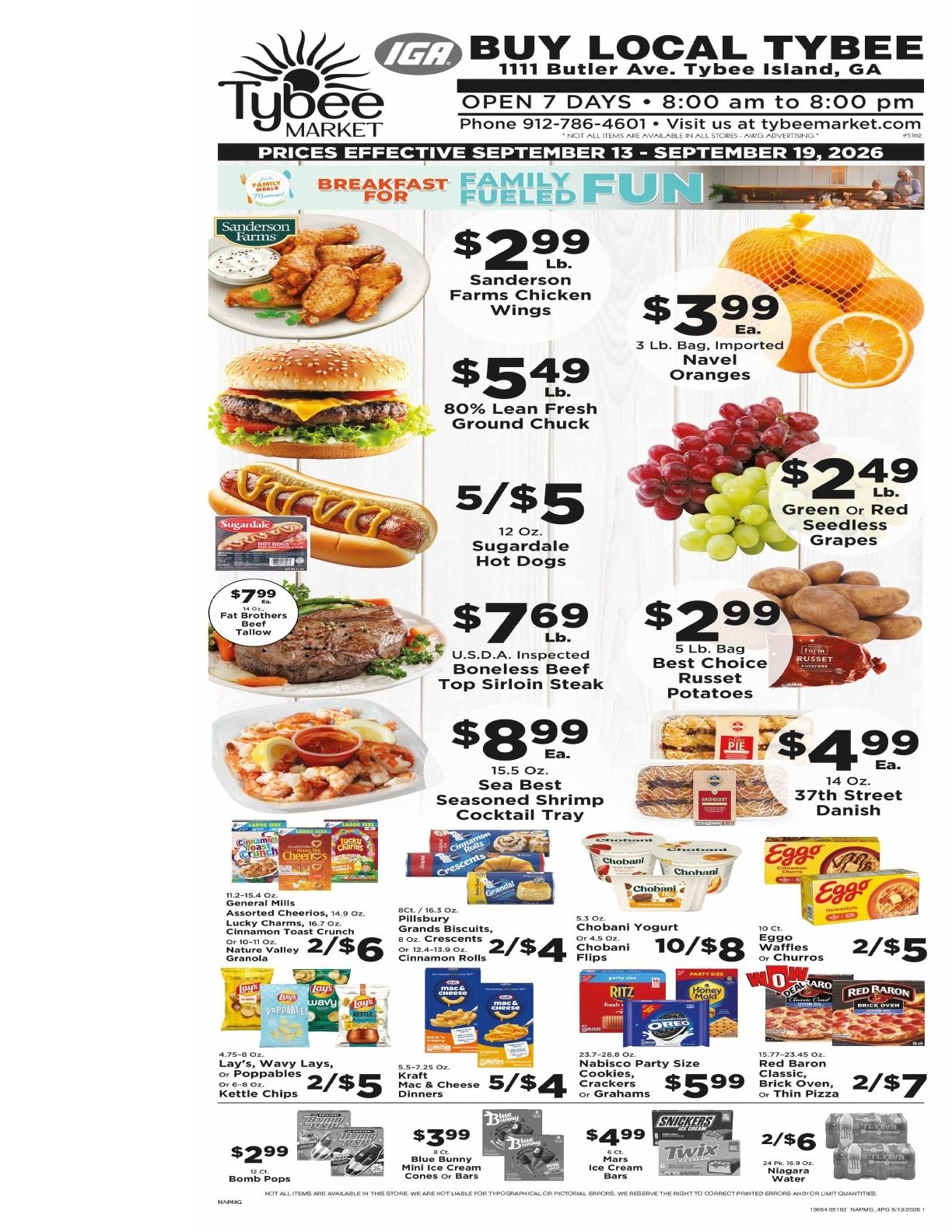 Tybee Market Weekly Ad September 13 - 19, 2026