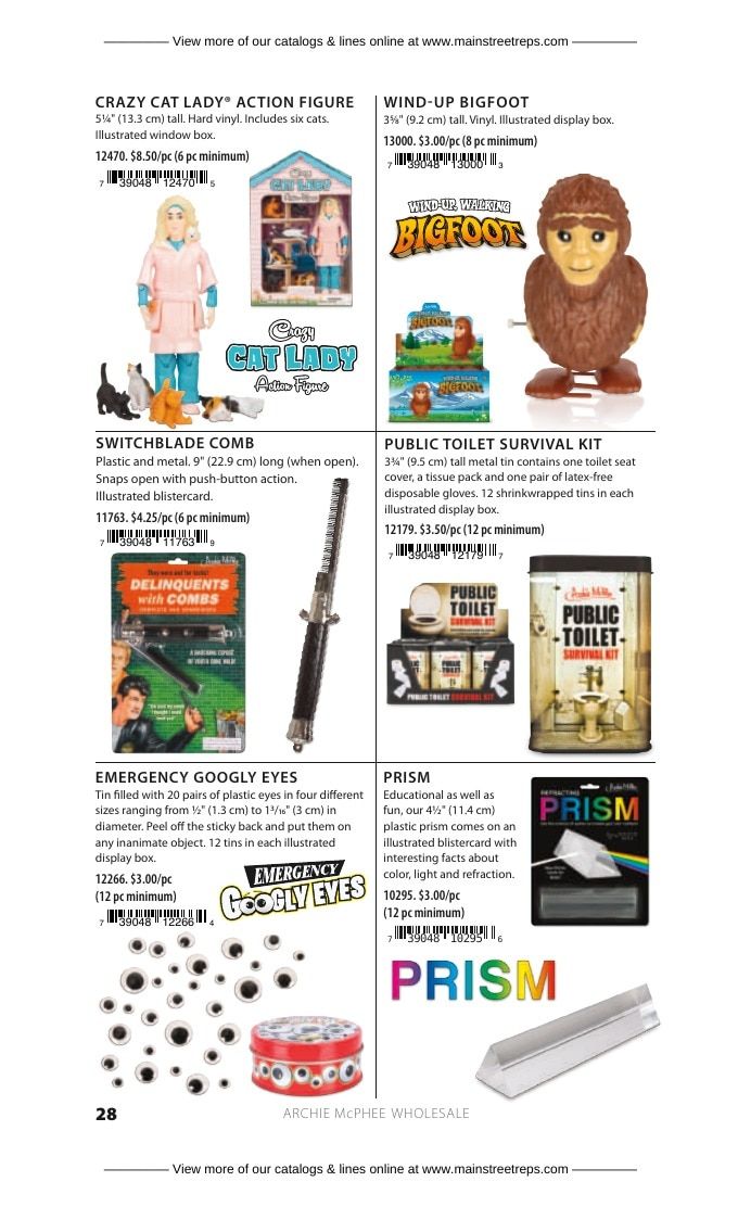 Archie McPhee Novelty Gifts Catalog Weekly Ad January 1 - December 31, 2026