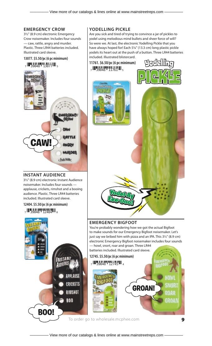 Archie McPhee Novelty Gifts Catalog Weekly Ad January 1 - December 31, 2026