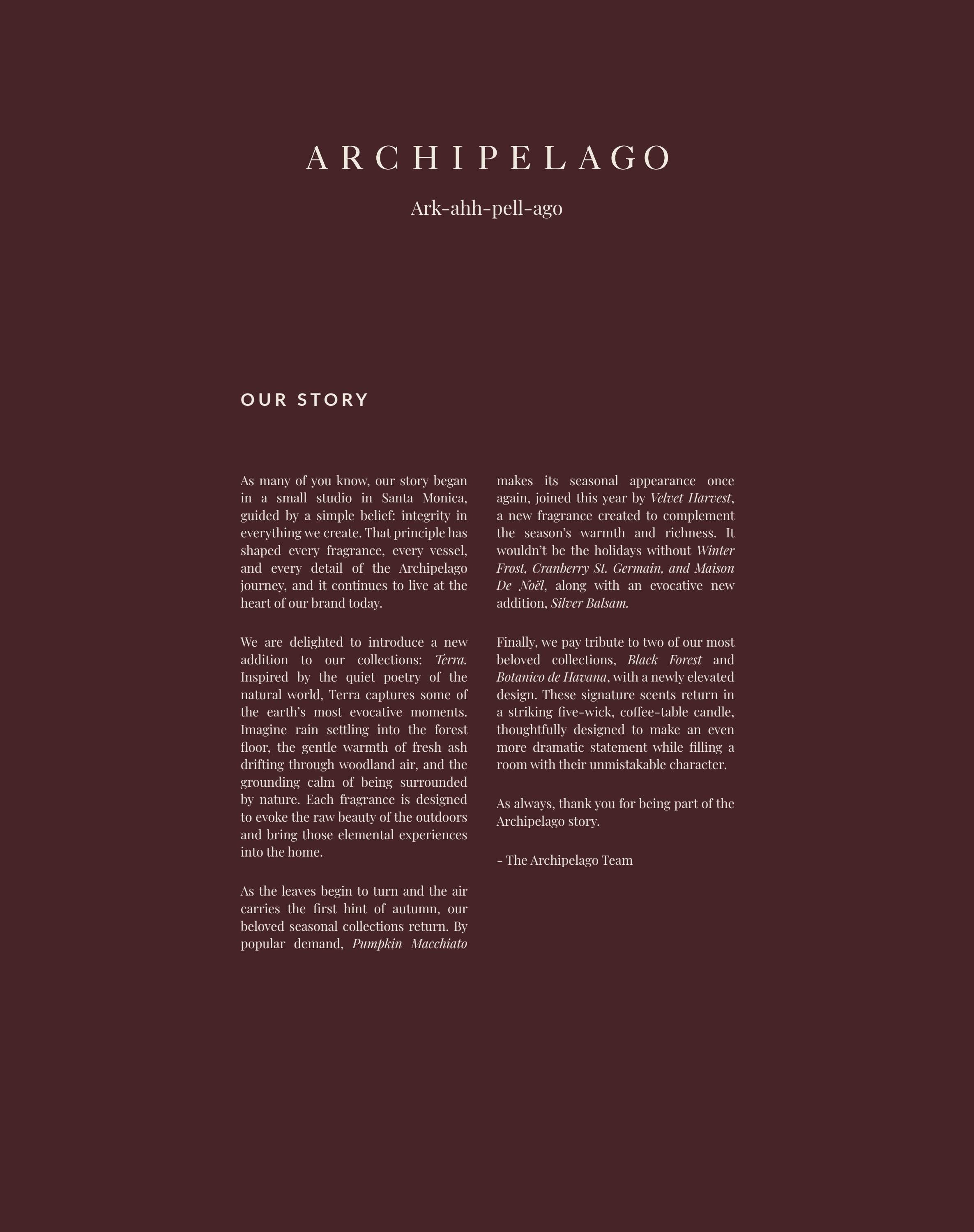 Archipelago Fall Home Fragrance Catalog Weekly Ad January 1 - December 31, 2026