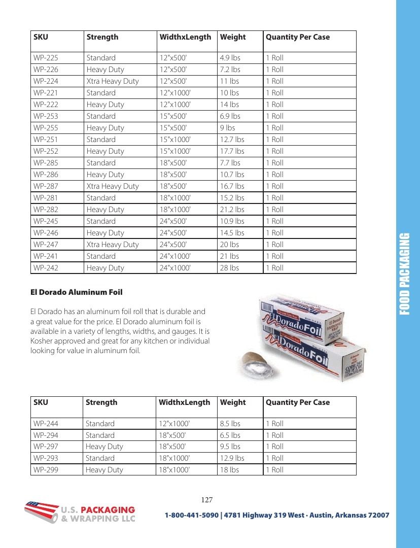 U.S. Packaging & Wrapping Packaging Products Catalog Weekly Ad January 1 - December 31, 2026