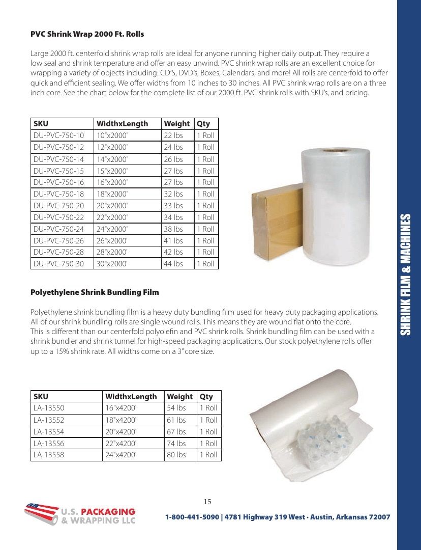 U.S. Packaging & Wrapping Packaging Products Catalog Weekly Ad January 1 - December 31, 2026