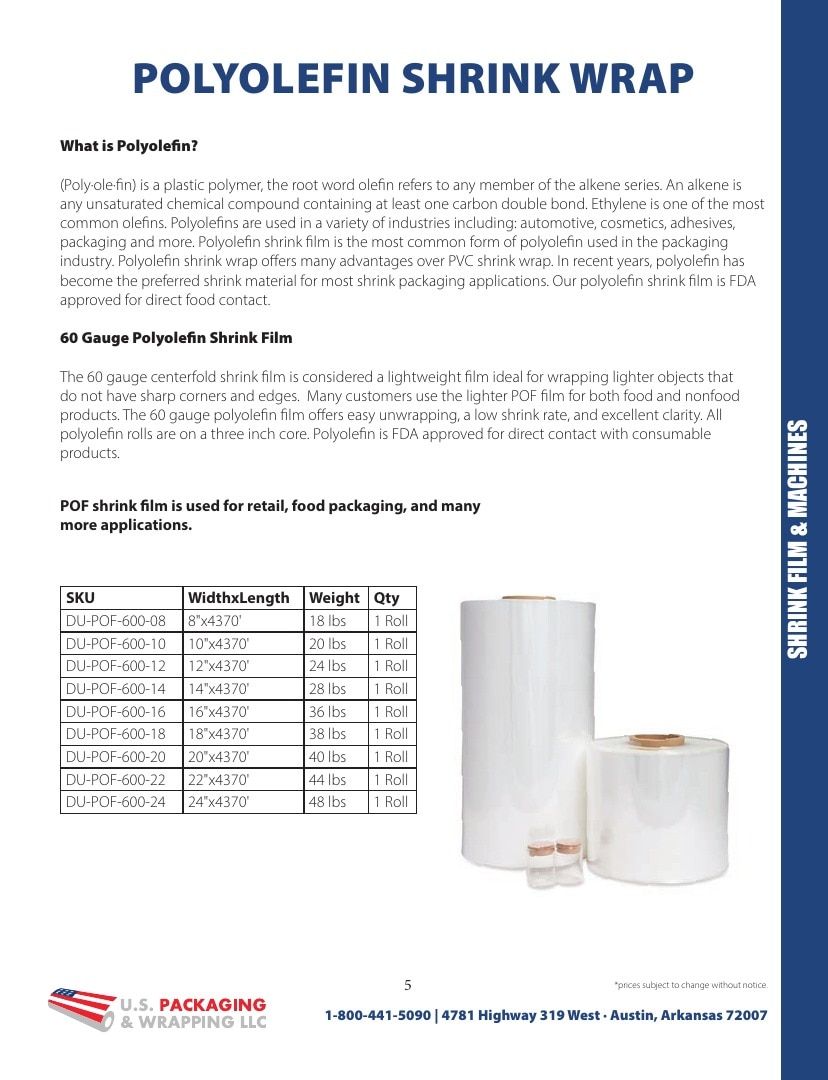 U.S. Packaging & Wrapping Packaging Products Catalog Weekly Ad January 1 - December 31, 2026